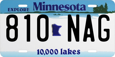 MN license plate 810NAG