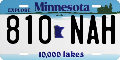 MN license plate 810NAH