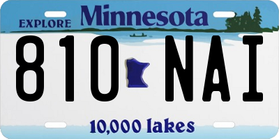 MN license plate 810NAI