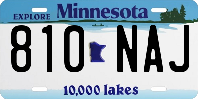 MN license plate 810NAJ