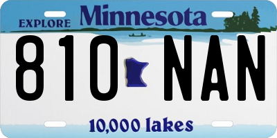 MN license plate 810NAN