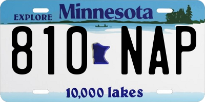 MN license plate 810NAP