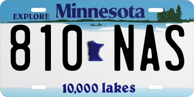 MN license plate 810NAS