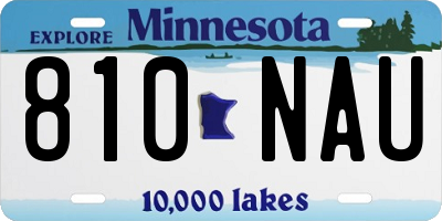 MN license plate 810NAU