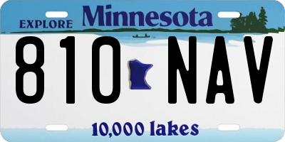 MN license plate 810NAV