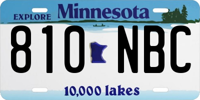 MN license plate 810NBC