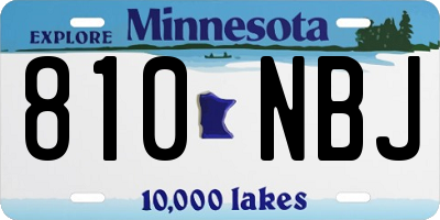 MN license plate 810NBJ