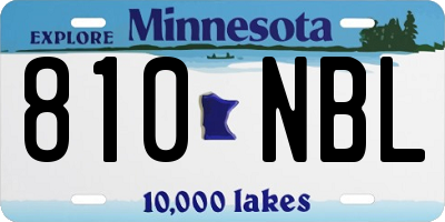 MN license plate 810NBL