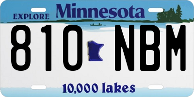 MN license plate 810NBM