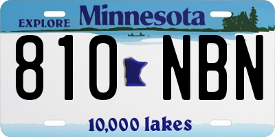MN license plate 810NBN