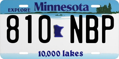 MN license plate 810NBP