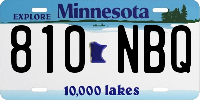 MN license plate 810NBQ