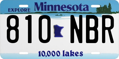 MN license plate 810NBR