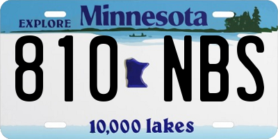 MN license plate 810NBS