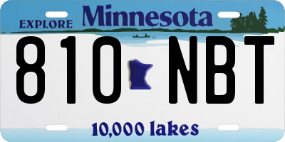 MN license plate 810NBT