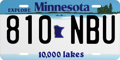 MN license plate 810NBU