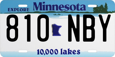 MN license plate 810NBY