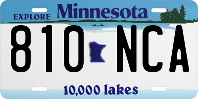 MN license plate 810NCA
