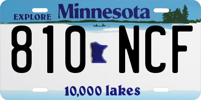 MN license plate 810NCF