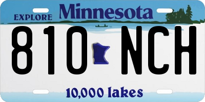 MN license plate 810NCH