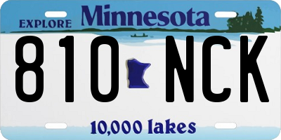MN license plate 810NCK