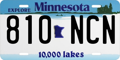 MN license plate 810NCN