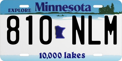 MN license plate 810NLM