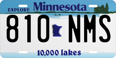 MN license plate 810NMS