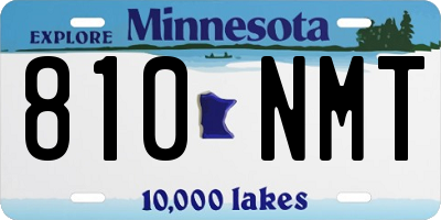 MN license plate 810NMT