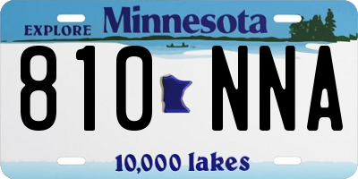 MN license plate 810NNA
