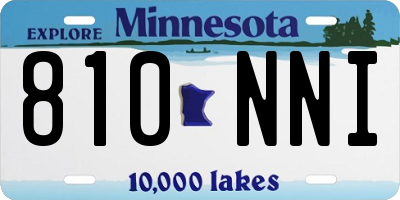 MN license plate 810NNI