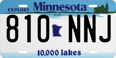 MN license plate 810NNJ