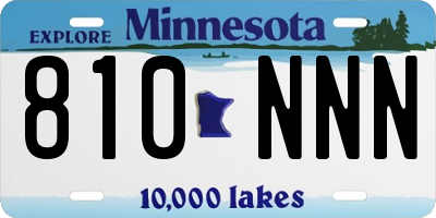 MN license plate 810NNN