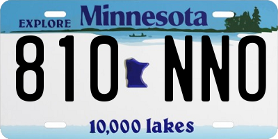 MN license plate 810NNO