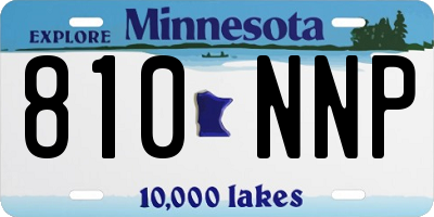 MN license plate 810NNP