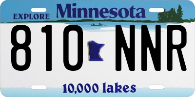 MN license plate 810NNR
