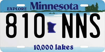 MN license plate 810NNS
