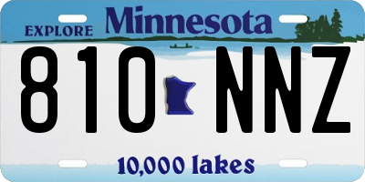 MN license plate 810NNZ