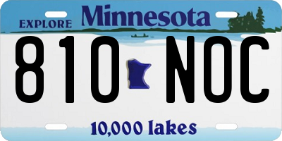 MN license plate 810NOC