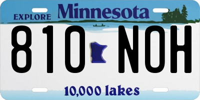 MN license plate 810NOH