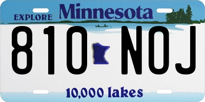 MN license plate 810NOJ