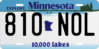 MN license plate 810NOL