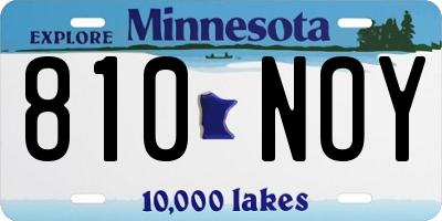 MN license plate 810NOY