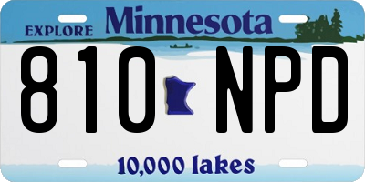 MN license plate 810NPD