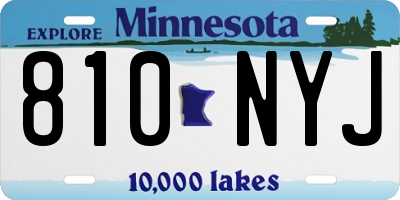 MN license plate 810NYJ