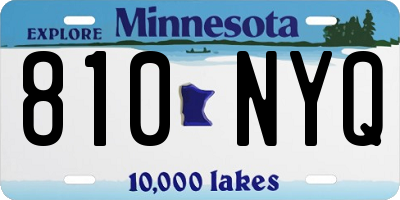 MN license plate 810NYQ