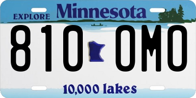 MN license plate 810OMO
