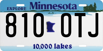 MN license plate 810OTJ