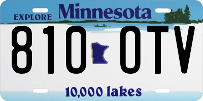 MN license plate 810OTV