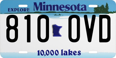 MN license plate 810OVD
